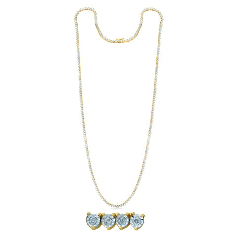 Dazzling Elegance: 10K 1.68-1.81CT D-Necklace