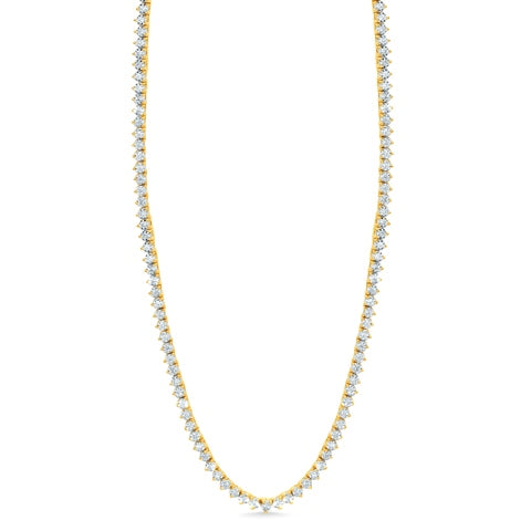 Radiant Glamour: 10K 1.97-2.13CT D-Necklace