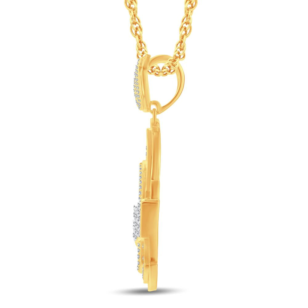 10K Yellow Gold 1.00 Carat Diamond Hot Boy Hip Hop Pendant | Iced Out Bling