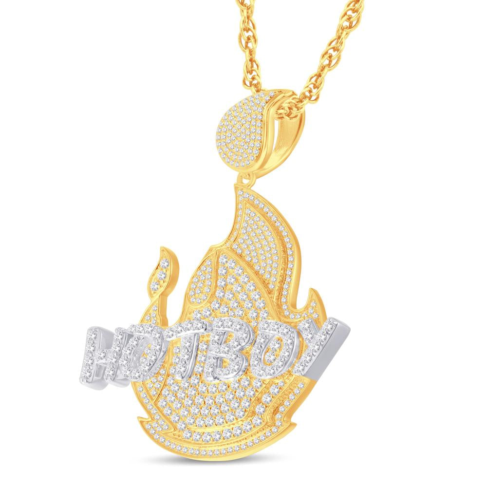 10K Yellow Gold 1.00 Carat Diamond Hot Boy Hip Hop Pendant | Iced Out Bling