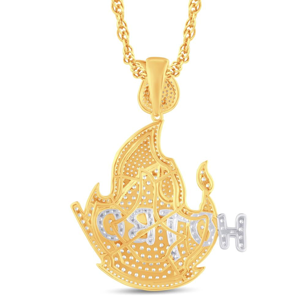 10K Yellow Gold 1.00 Carat Diamond Hot Boy Hip Hop Pendant | Iced Out Bling