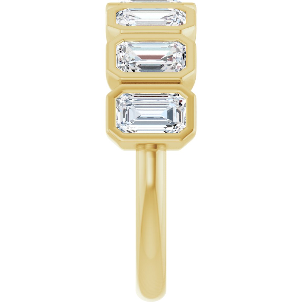 10K Yellow Gold 2 1/3 CTW Lab-Grown Diamond Anniversary Band | Emerald Cut, VS Clarity