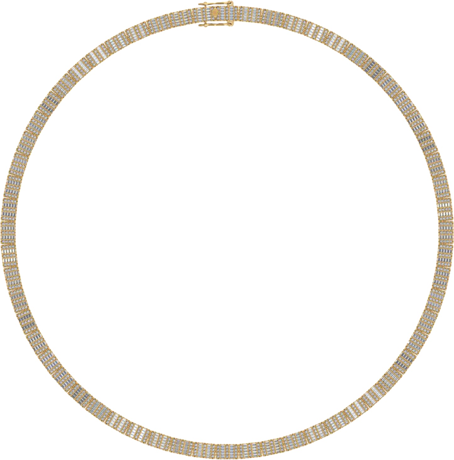 10KT Yellow Gold 11.93 Carat Baguette Necklace