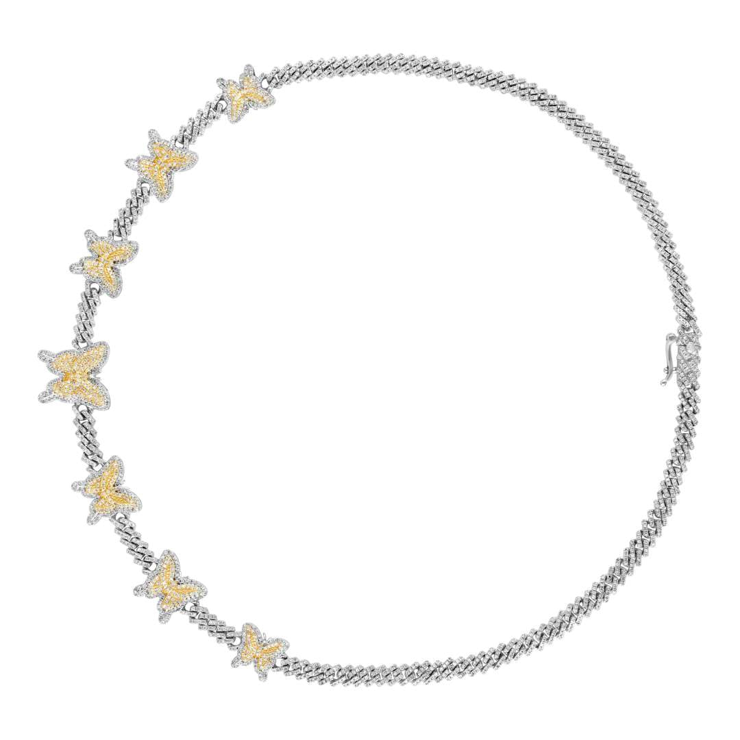 Exquisite 10KT Gold 4.09CTW Diamond Necklace: Timeless Elegance