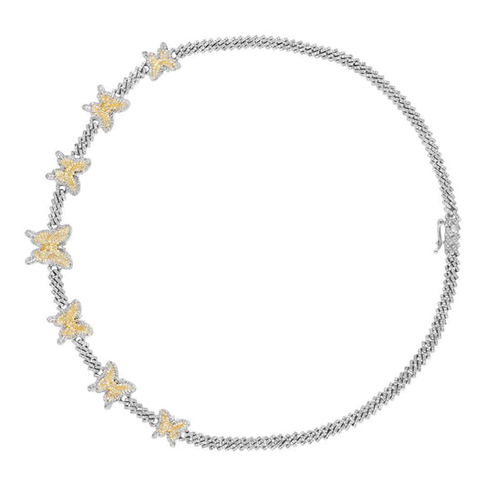 Exquisite 10KT Gold 4.09CTW Diamond Necklace: Timeless Elegance