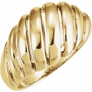 14K Yellow Dome Ring