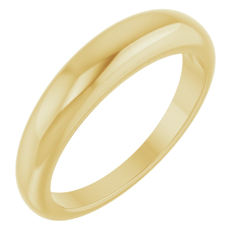 14K Yellow Gold 4mm Petite Dome Ring – Classic & Timeless Everyday Band