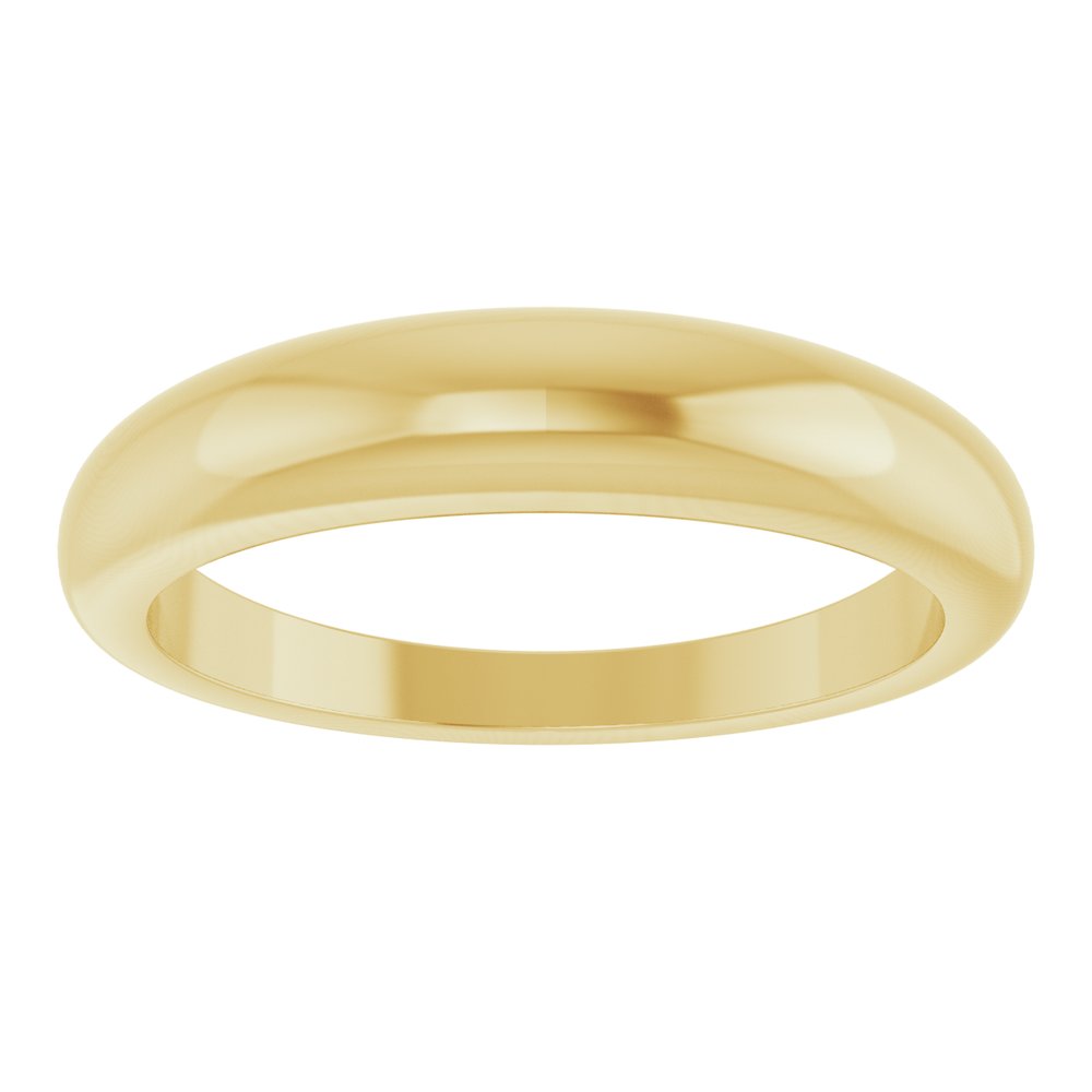 14K Yellow Gold 4mm Petite Dome Ring – Classic & Timeless Everyday Band