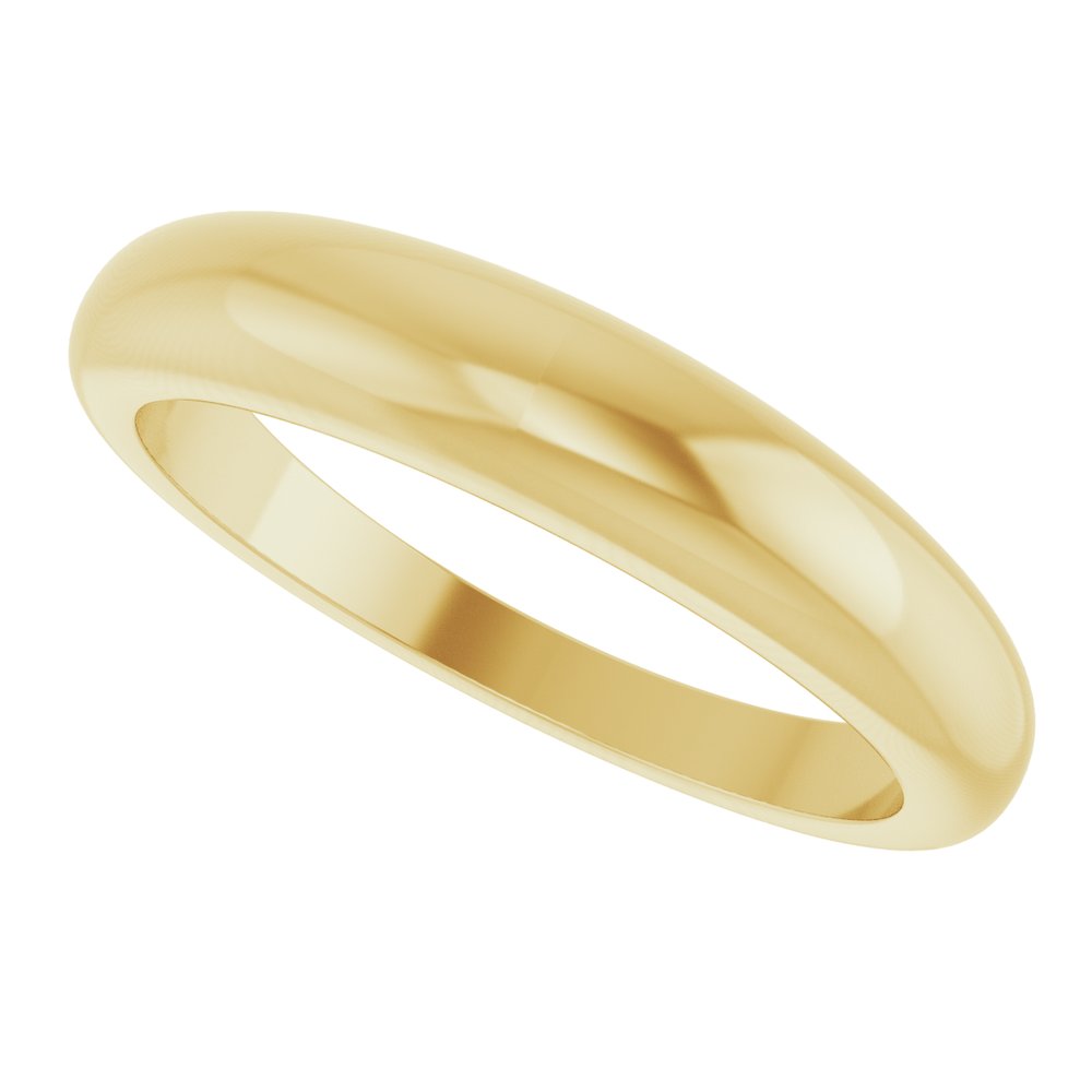 14K Yellow Gold 4mm Petite Dome Ring – Classic & Timeless Everyday Band