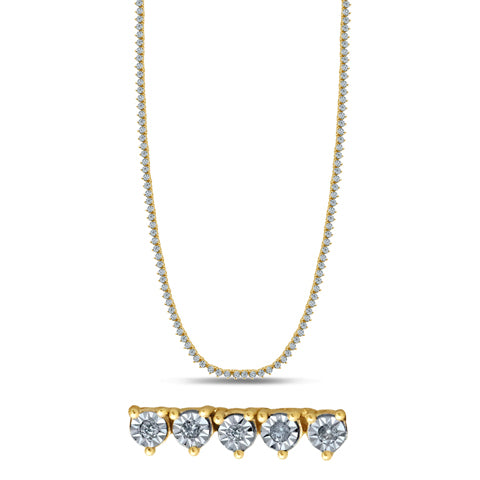 Radiant Opulence: 10K 1.83-2.19CT D-Necklace