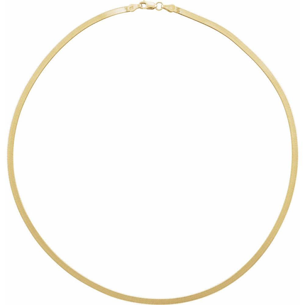 14K Gold Herringbone Chain 18" - 20"