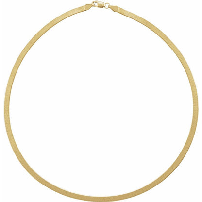 14K Gold Herringbone Chain 18" - 20"