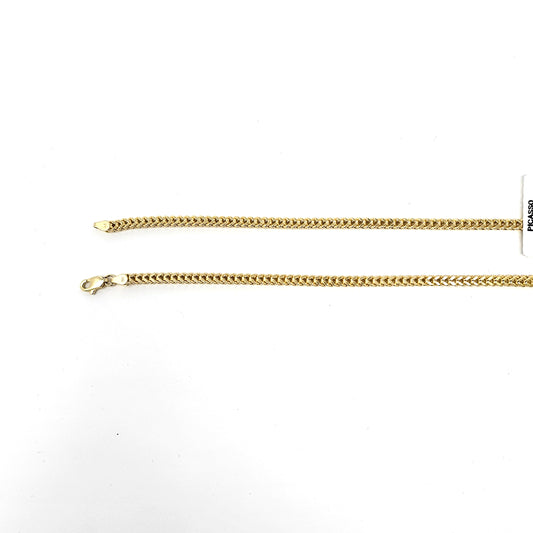 Elegant 10KT Hollow Franco Chain 22-Inch 3mm: Timeless Style