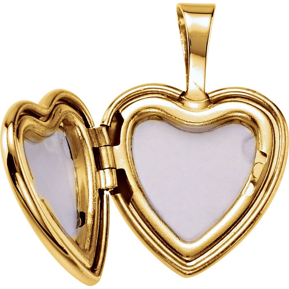 Heart Cross Locket in 14K Yellow Gold-Plated Silver