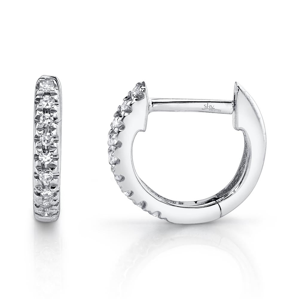 Dazzling 0.04CT Diamond Mini Huggie Earrings – Sparkle and Style