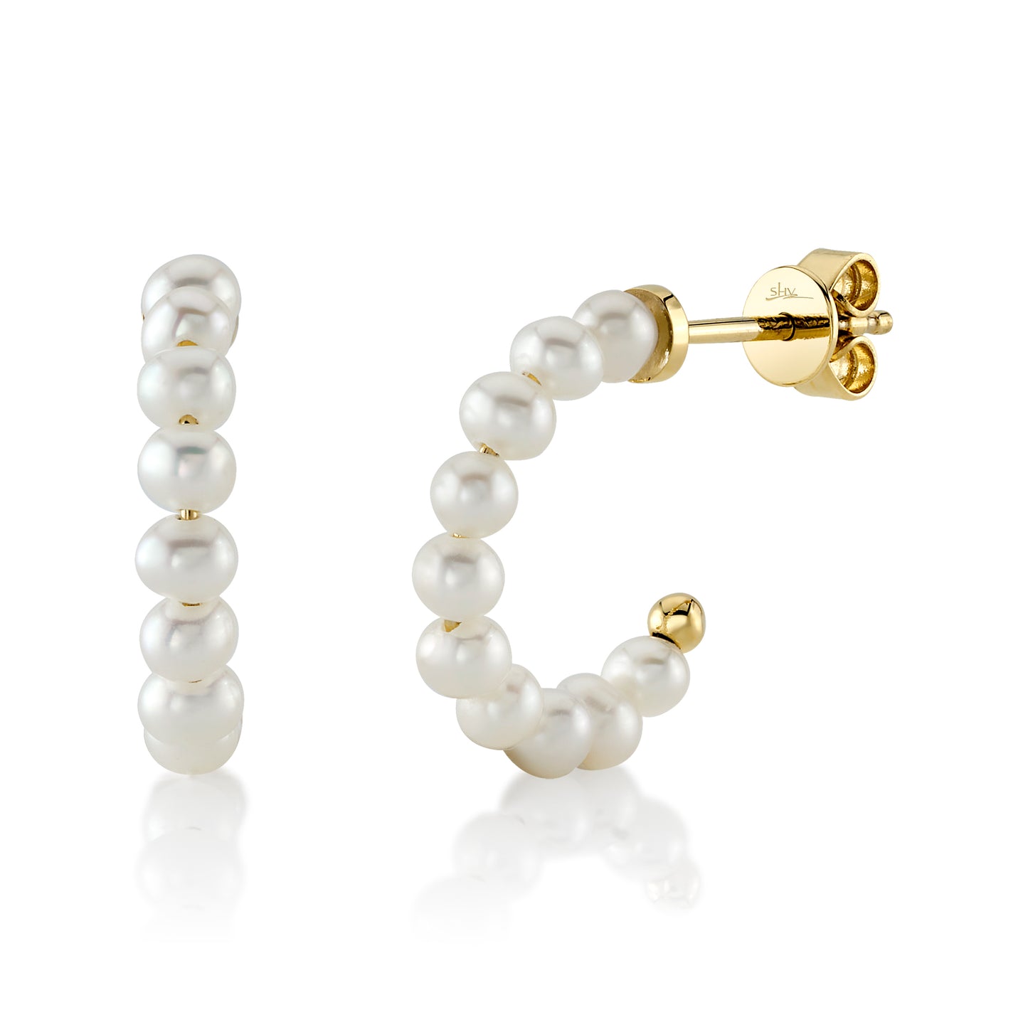 Elegant Cultured Pearl Hoop Earrings - Timeless Beauty