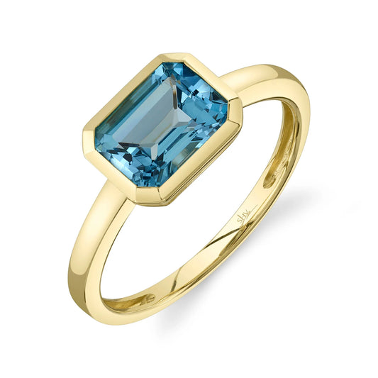 Elegant 1.88CT Blue Topaz Ring: Stunning Gemstone Beauty