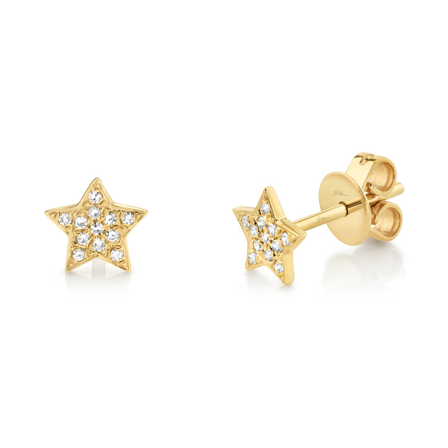 0.07CT Diamond Star Stud Earrings - Sparkling Celestial Beauty