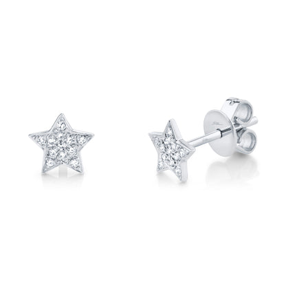 0.07CT Diamond Star Stud Earrings - Sparkling Celestial Beauty