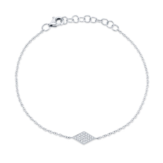 0.06CT Diamond Pave Diamond Shape Bracelet: Sparkling Elegance