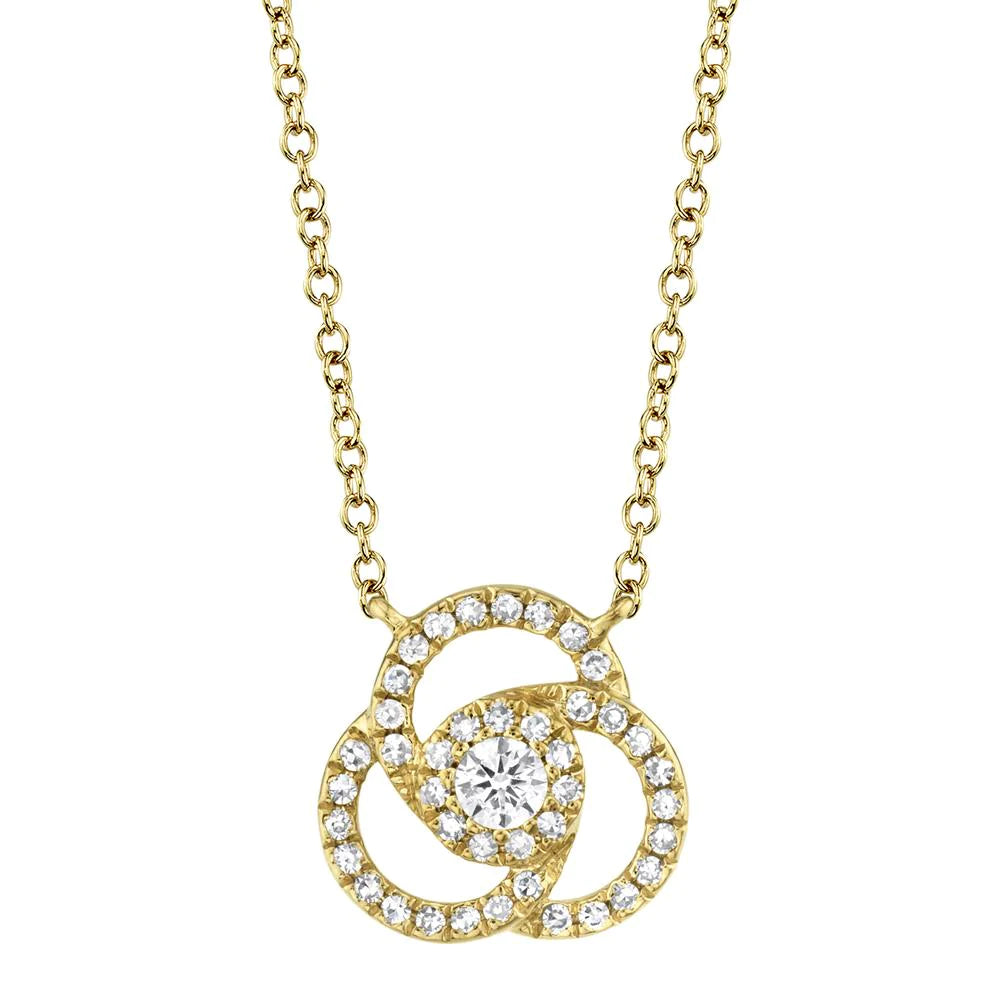 0.20CT DIAMOND LOVE KNOT NECKLACE