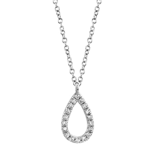 Stunning 0.06CT Diamond Pear Necklace: Timeless Elegance