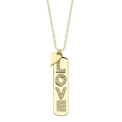 0.11CT DIAMOND "LOVE" NECKLACE