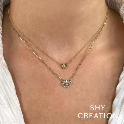 Elegant 0.03CT Diamond Flower Necklace for Timeless Beauty