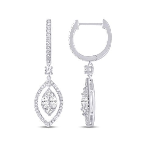 14 Karat White Gold 0.85 Carat Diamond Fashion Dangling-0128157-WG