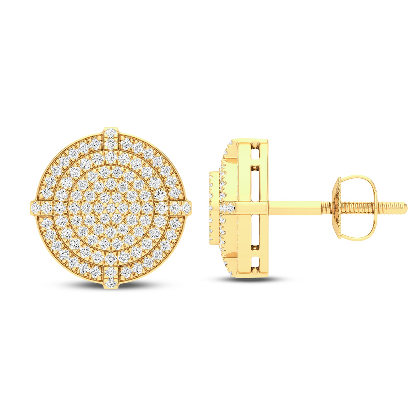 10 Karat Yellow Gold 0.33 Carat Diamond Round Earrings-0129872-YG