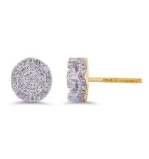 10 Karat Yellow Gold 0.34 Carat Diamond Round Earrings-0129879-YG