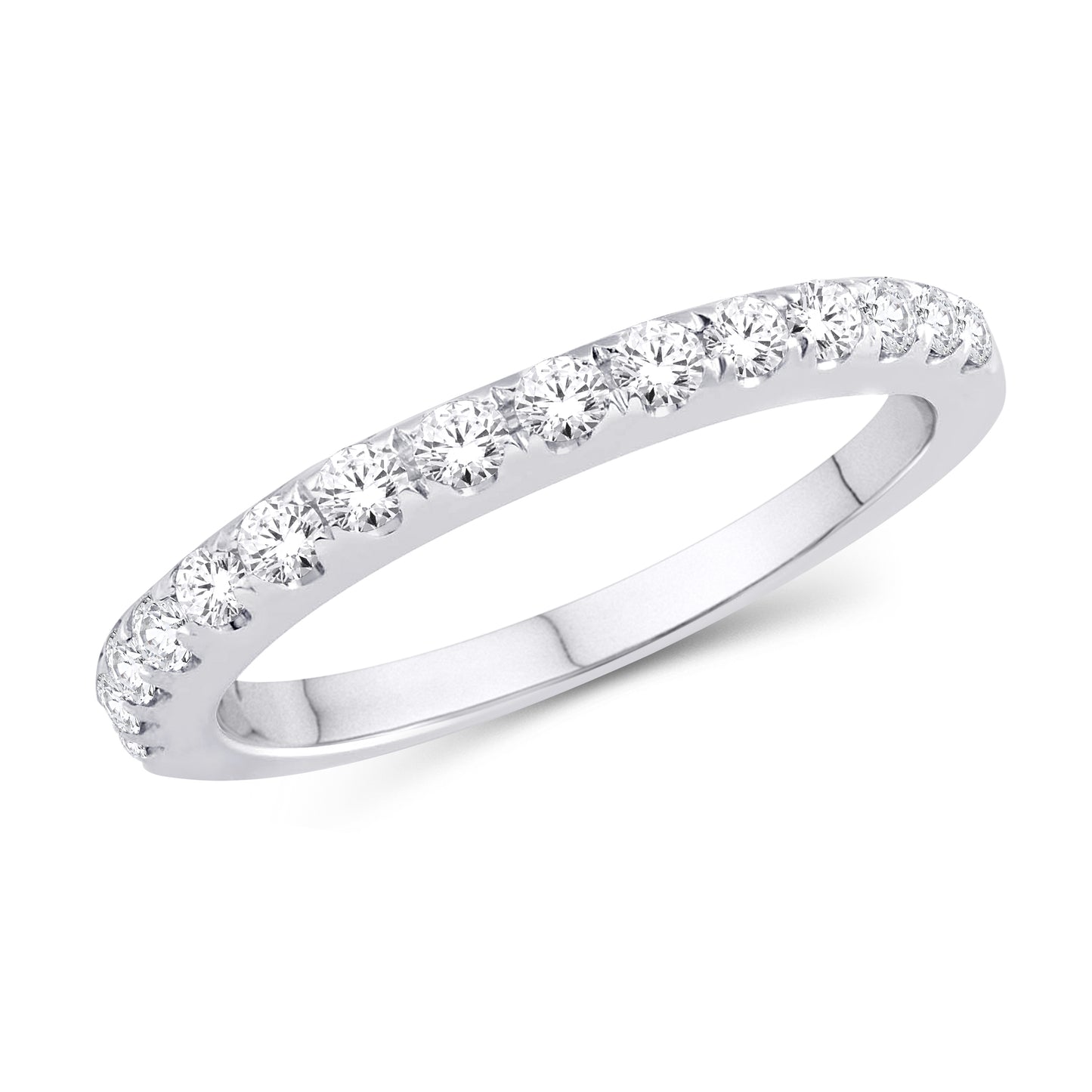 14 Karat White Gold 0.90 Carat Diamond Classic Ladies Band