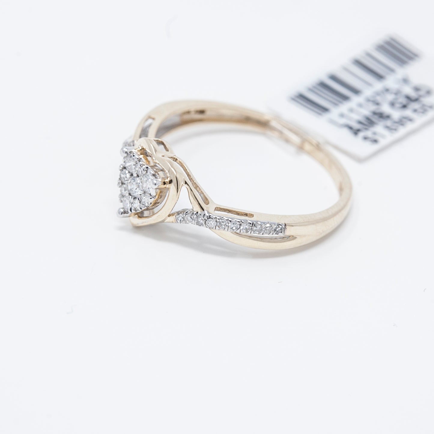 Heart Pave Ladies Ring 10KT 0.20ct